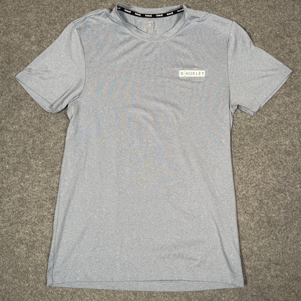 Hurley Mens Heather Blue Performance Short Sleeve T-Shirt Small HSP24VMT-11189